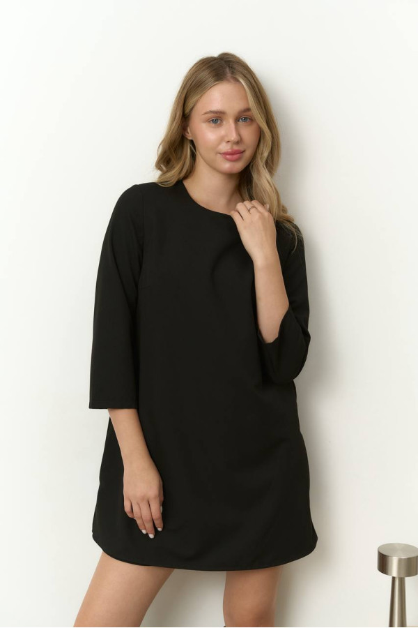 Сукня ромпер чорна з довгим рукавом 