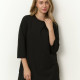 Сукня ромпер чорна з довгим рукавом 
