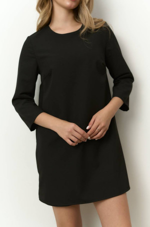 Сукня ромпер чорна з довгим рукавом 