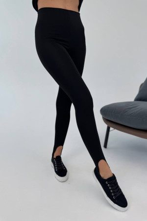 Лосини зі штрипками гладкі чорні