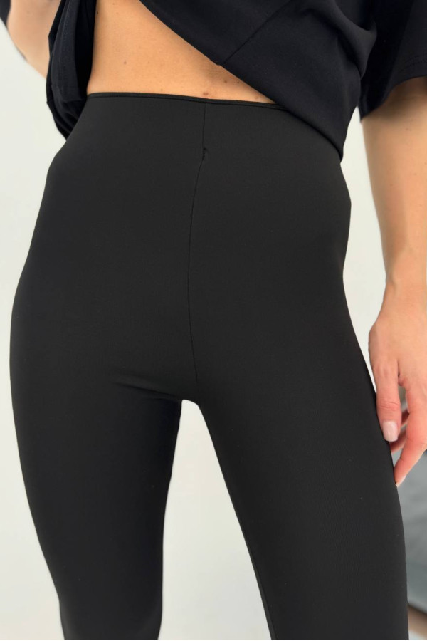 Лосини зі штрипками гладкі чорні