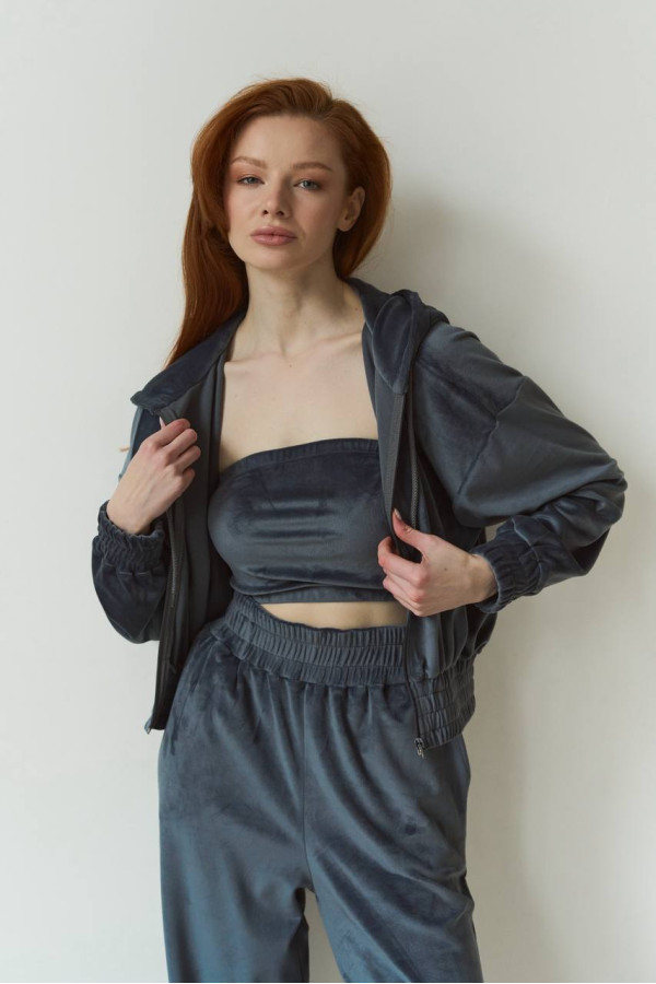 Костюм велюровий графітовий