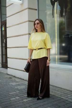 Штани сатинові шоколадні 