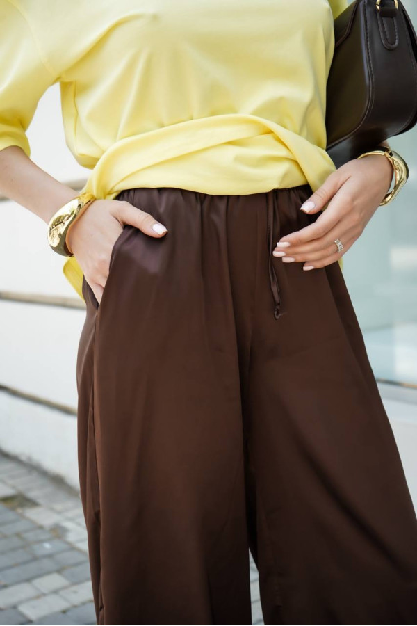 Штани сатинові шоколадні 