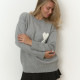 Светр Ami сірий з білим сердечком