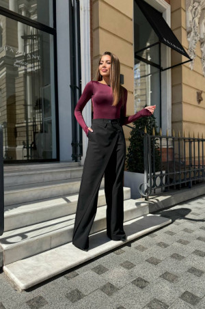 Брюки з запахом чорні 