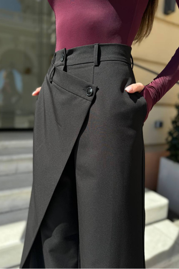 Брюки з запахом чорні 