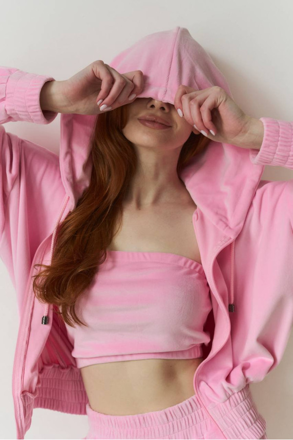 Костюм велюровий рожевий 