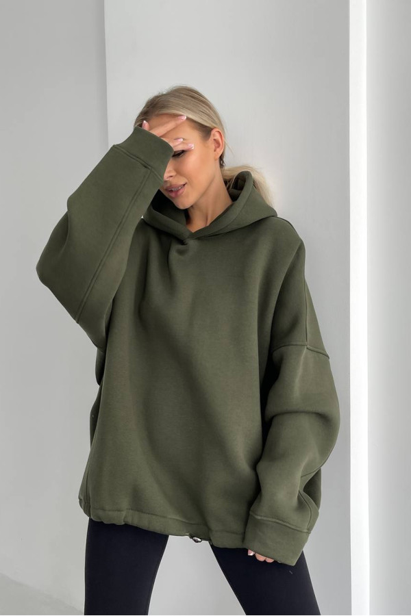 Худі Україна хакі з чорним надписом Unisex's