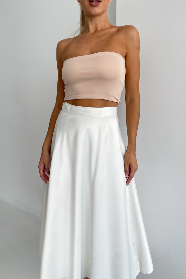 Спідниця міді молочна на запах