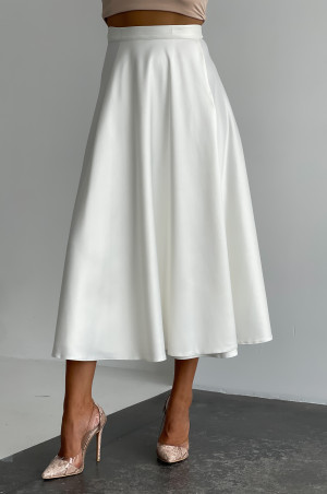 Спідниця міді молочна на запах