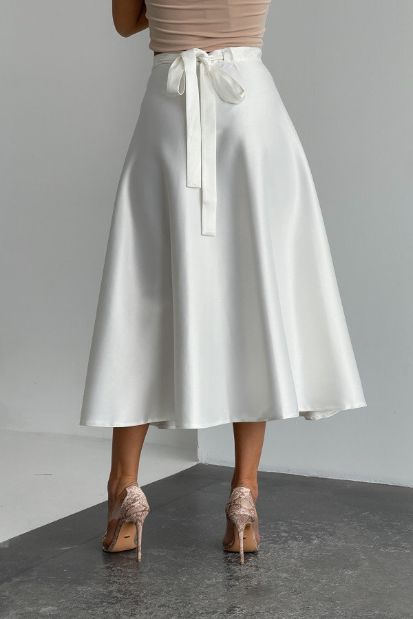 Спідниця міді молочна на запах