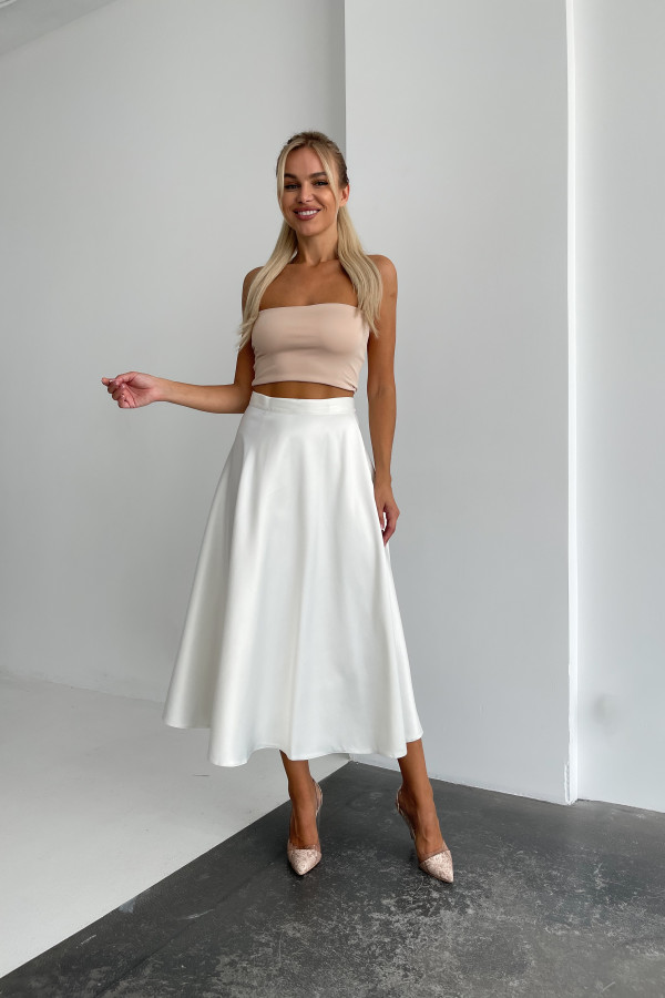 Спідниця міді молочна на запах