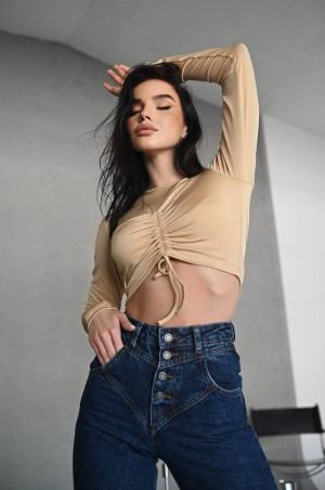 Лонг з затяжкою золотий