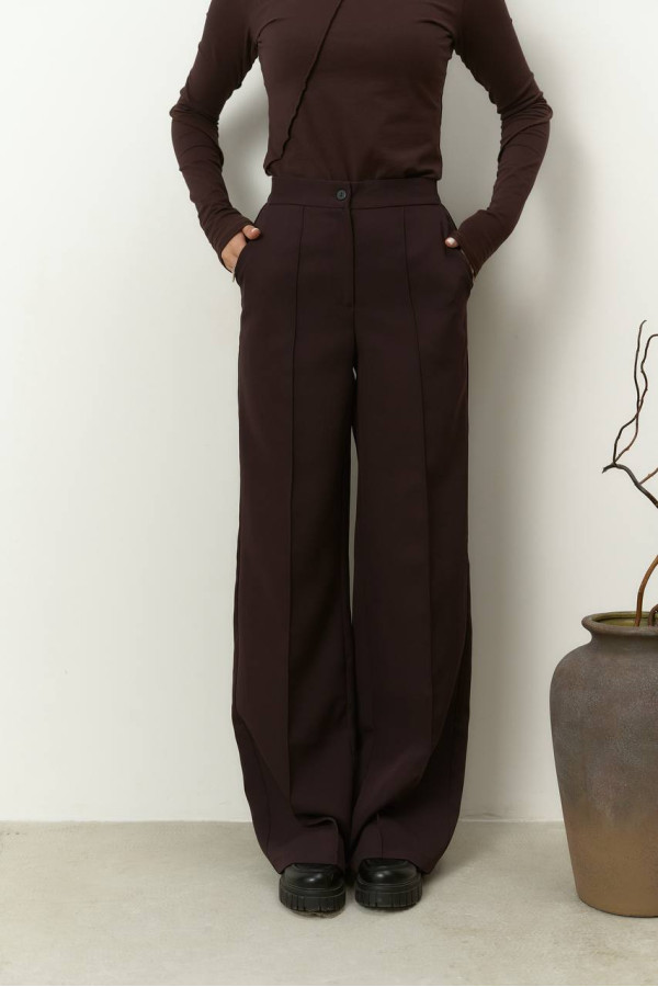 Брюки класичні шоколадні