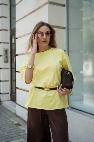 Футболка базова ніжно жовта 