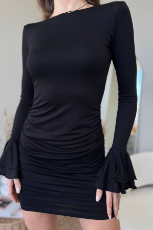 Сукня з воланами чорна