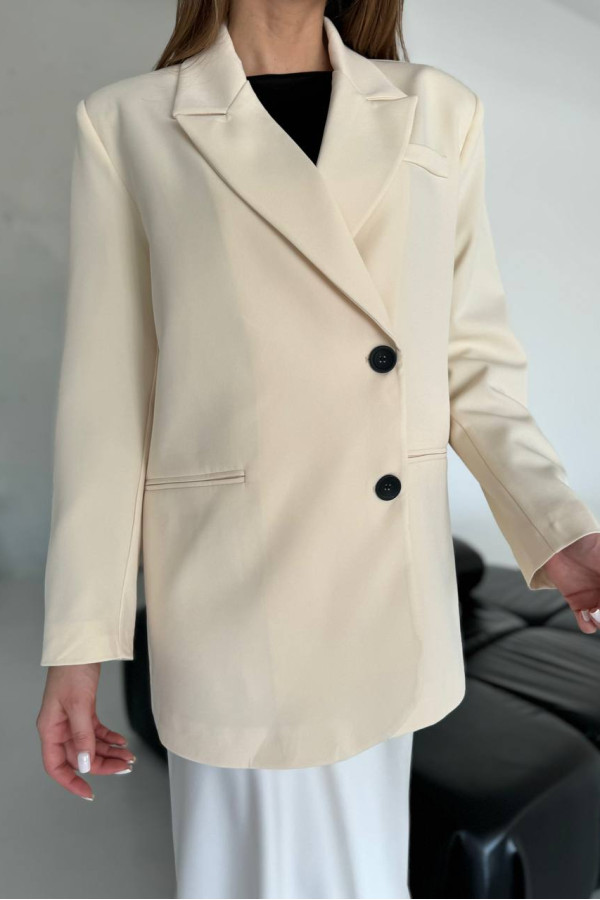 Піджак на підкладі та з плечиками молочний 
