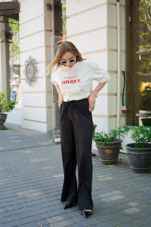 Штани сатинові чорні 