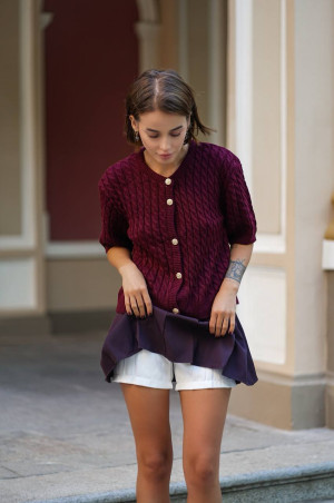 Кардиган в стилі H&M бордо