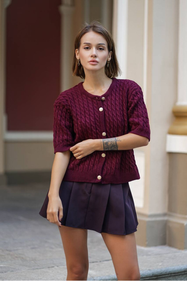 Кардиган в стилі H&M бордо