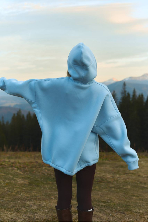 Худі базовий оверсайз блакитне