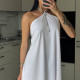 Шовкова міні сукня молочна