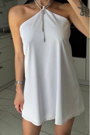 Шовкова міні сукня молочна