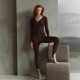 Лосини зі штрипками матові шоколадні