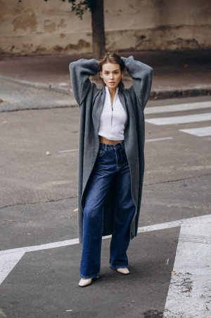 Довгий кардиган графітовий