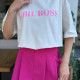 Футболка біла Girl Boss з рожевим надписом 