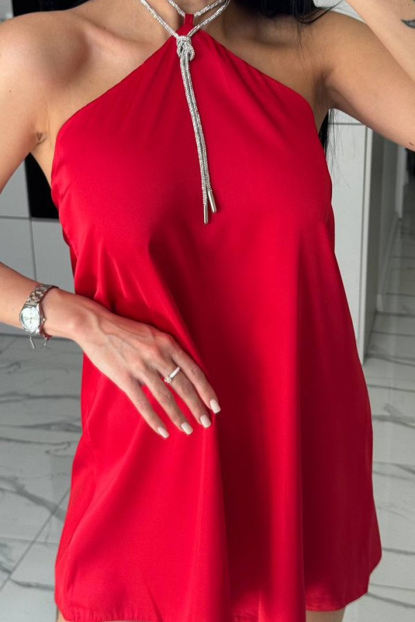 Шовкова міні сукня червона