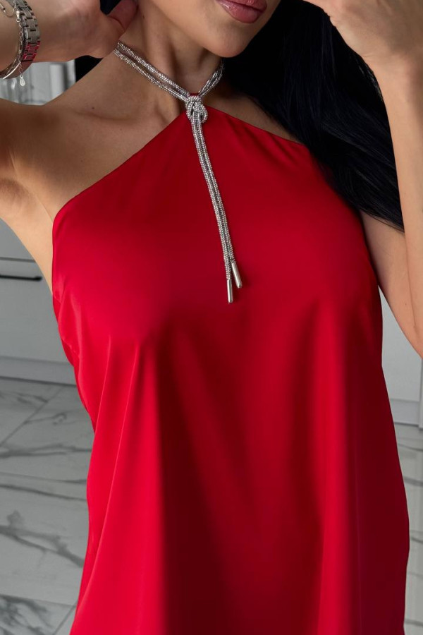 Шовкова міні сукня червона