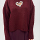 Светр Серце марсала
