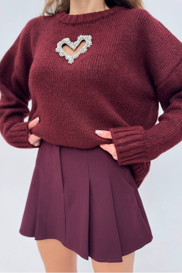 Светр Серце марсала