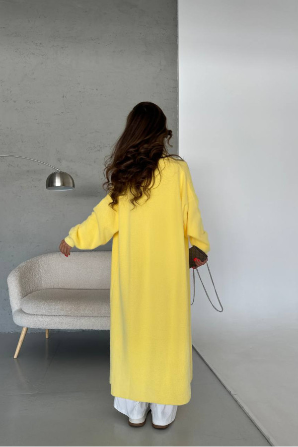 Довгий кардиган жовтий