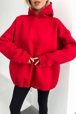 Худі базовий оверсайз червоне