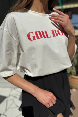 Футболка біла Girl Boss 