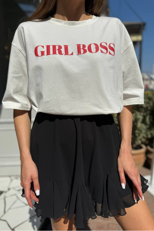 Футболка біла Girl Boss 