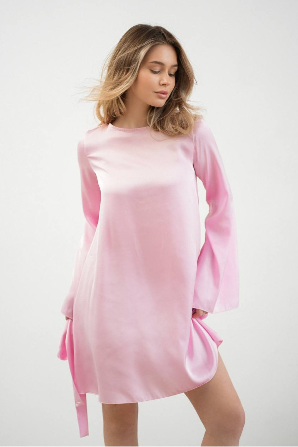 Шовкова сукня ніжно рожева 