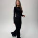 Стильний костюм з вільними штанами чорний