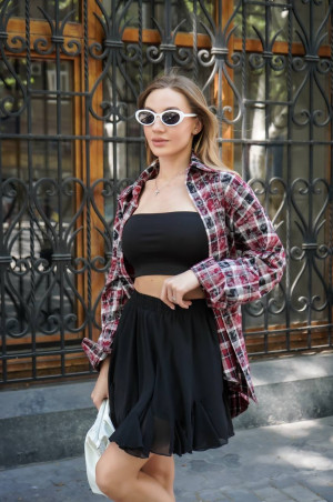 Сорочка фланелева оверсайз бордо