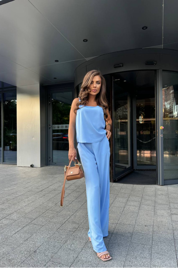 Легкі штани вільного крою блакитні