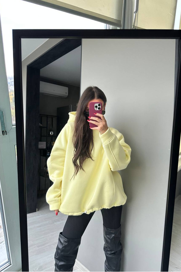 Худі базовий оверсайз лимонне 