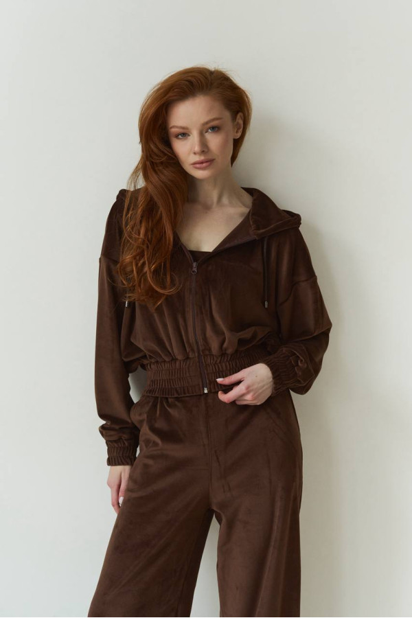 Костюм велюровий шоколадний