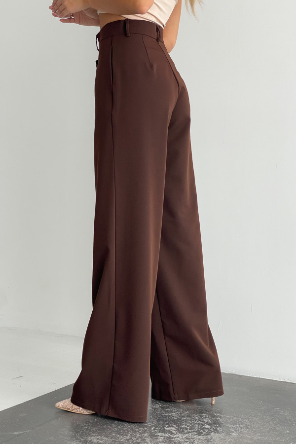 Брюки з запахом шоколадні 