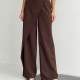 Брюки з запахом шоколадні 