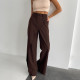 Брюки з запахом шоколадні 