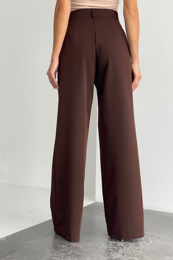Брюки з запахом шоколадні 